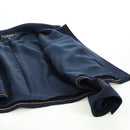 CHANEL Jacket Wool Vintage Navy CC Auth 158558M-10