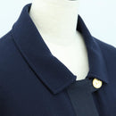 CHANEL Jacket Wool Vintage Navy CC Auth 158558M-5