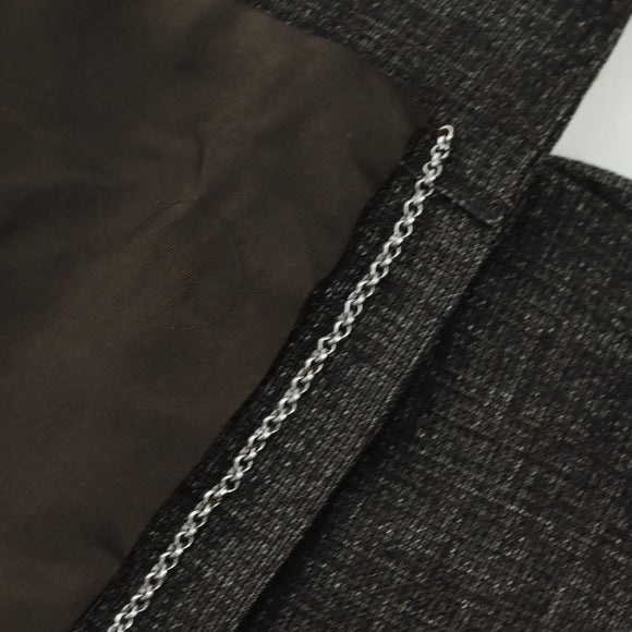 CHANEL jacket Skirt Setup Wool Brown CC Auth 158559M