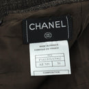 CHANEL jacket Skirt Setup Wool Brown CC Auth 158559M-18