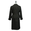 CHANEL jacket Skirt Setup Wool Brown CC Auth 158559M-2
