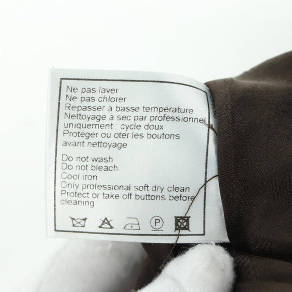 CHANEL jacket Skirt Setup Wool Brown CC Auth 158559M