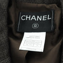 CHANEL jacket Skirt Setup Wool Brown CC Auth 158559M-9