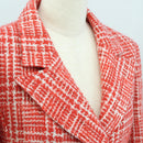 CHANEL Jacket Tweed Red CC Auth 158560M-5