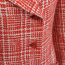 CHANEL Jacket Tweed Red CC Auth 158560M-6
