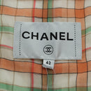 CHANEL Jacke Tweed Weiß CC Auth 158561SM-12