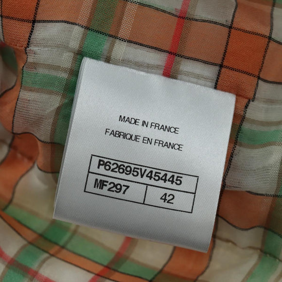 CHANEL Jacke Tweed Weiß CC Auth 158561SM