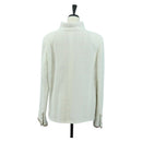 CHANEL Jacke Tweed Weiß CC Auth 158561SM-2
