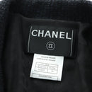 CHANEL Jacket Tweed Black CC Auth 158562M-12