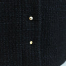 CHANEL Jacket Tweed Black CC Auth 158562M-8
