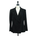 CHANEL Jacket Rayon Black CC Auth 158563M-1