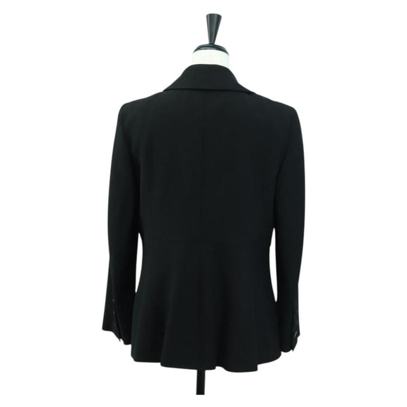 CHANEL Jacket Rayon Black CC Auth 158563M