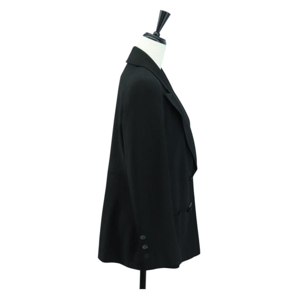CHANEL Jacket Rayon Black CC Auth 158563M