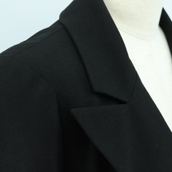 CHANEL Jacket Rayon Black CC Auth 158563M