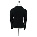 CHANEL Jacket Wool Black CC Auth 158564M-2