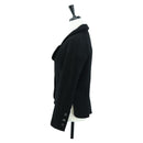 CHANEL Jacket Wool Black CC Auth 158564M-3