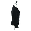 CHANEL Jacket Wool Black CC Auth 158564M-4