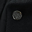 CHANEL Jacket Wool Black CC Auth 158564M-5