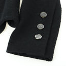 CHANEL Jacket Wool Black CC Auth 158564M-7