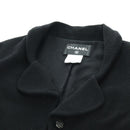 CHANEL Jacket Wool Black CC Auth 158564M-8
