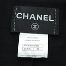 CHANEL Jacket Wool Black CC Auth 158564M-9