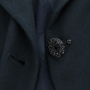 CHANEL Jacket And Skirt set Jacket Wool Navy CC Auth 158565M-12