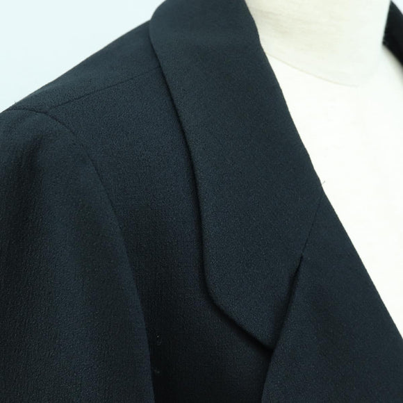 CHANEL Jacket And Skirt set Jacket Wool Navy CC Auth 158565M