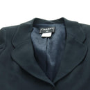 CHANEL Jacket And Skirt set Jacket Wool Navy CC Auth 158565M-8