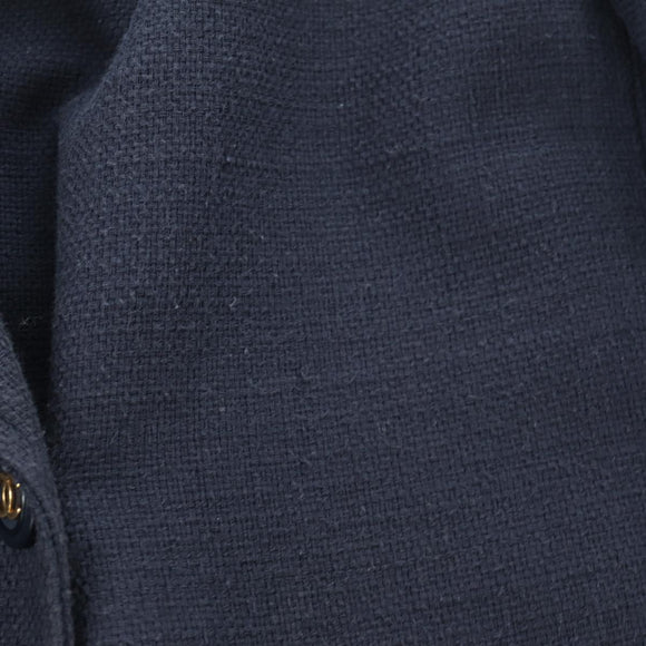 CHANEL Jacket And Skirt set Jacket Wool Navy CC Auth 158565M