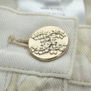 CHANEL Botanical Denim Pants Cotton White CC Auth 158566M-4