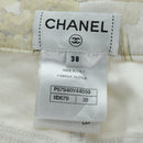CHANEL Botanical Denim Pants Cotton White CC Auth 158566M-9