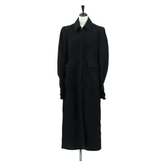 PRADA Long Coat Wool Gray Auth 158570M