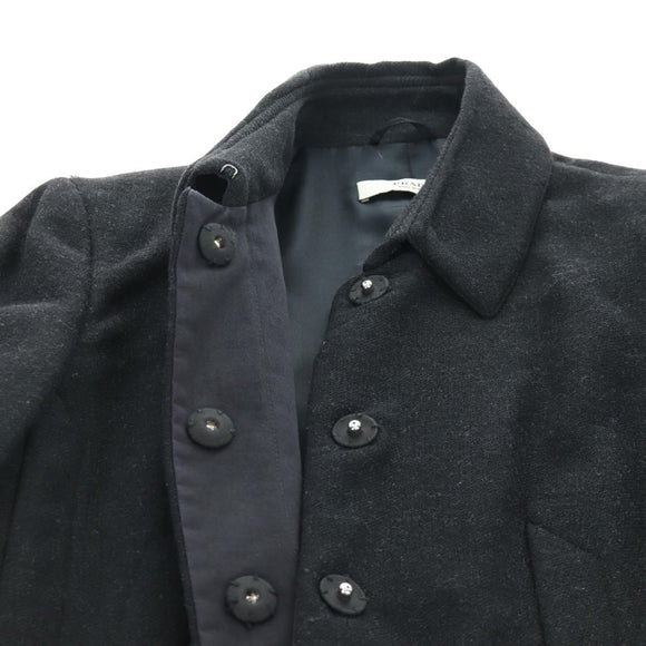 PRADA Long Coat Wool Gray Auth 158570M
