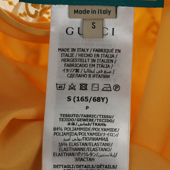 GUCCI GG Canvas GUCCI x adidas Tulle Pants Yellow 693446 Auth 158571SAM