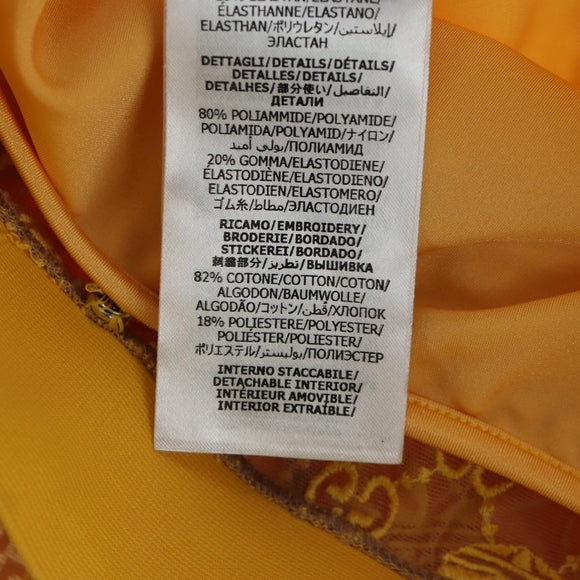 GUCCI GG Canvas GUCCI x adidas Tulle Pants Yellow 693446 Auth 158571SAM