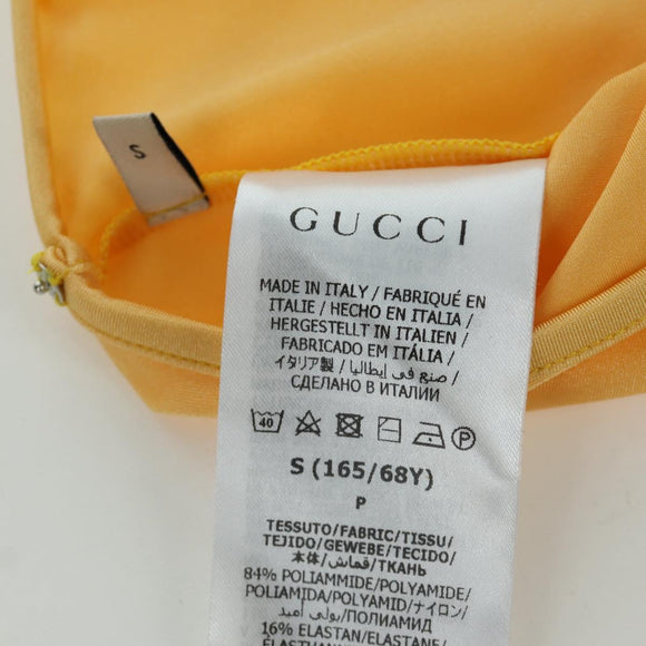 GUCCI GG Canvas GUCCI x adidas Tulle Pants Yellow 693446 Auth 158571SAM