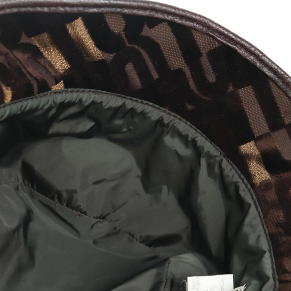 Miu Miu Bucket Hat Velor M Brown Auth 158573M