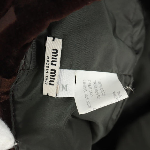 Miu Miu Bucket Hat Velor M Brown Auth 158573M