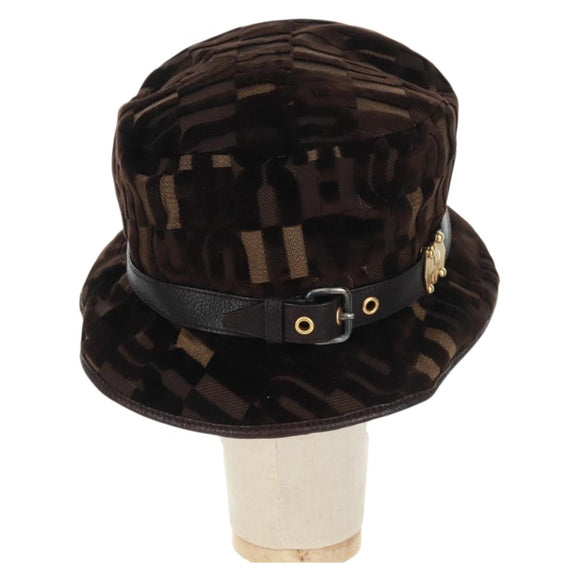 Miu Miu Bucket Hat Velours M Braun Auth 158573M