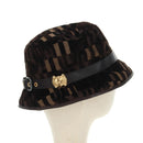 Miu Miu Bucket Hat Velor M Brown Auth 158573M-4