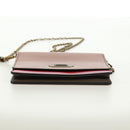 BOTTEGA VENETA Chain Shoulder Bag Leather Red Gold Auth 158578SAV-5