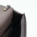BOTTEGA VENETA Chain Shoulder Bag Leather Red Gold Auth 158578SAV-23