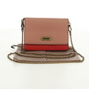 BOTTEGA VENETA Chain Shoulder Bag Leather Red Gold Auth 158578SAV-12