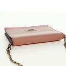 BOTTEGA VENETA Chain Shoulder Bag Leather Red Gold Auth 158578SAV-6