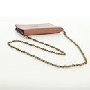 BOTTEGA VENETA Chain Shoulder Bag Leather Red Gold Auth 158578SAV-7