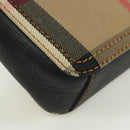 BURBERRY Nova Check Shoulder Bag Canvas Beige Gold Auth 158580V-15