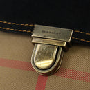 BURBERRY Nova Check Shoulder Bag Canvas Beige Gold Auth 158580V-9
