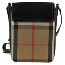 BURBERRY Nova Check Shoulder Bag Canvas Beige Gold Auth 158580V-2
