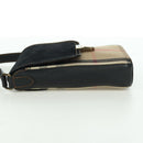 BURBERRY Nova Check Shoulder Bag Canvas Beige Gold Auth 158580V-3