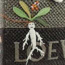LOEWE SUNA FUJITA Mandragora Loewe Font Small Tote Bag Stroh Grau Original 158581SM-18